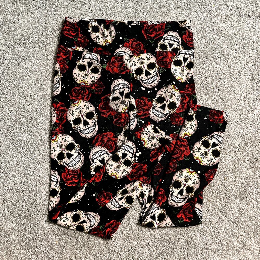 Day of the Dead (Día de Muertos) Skull Leggings Teen Size Large 11-13
